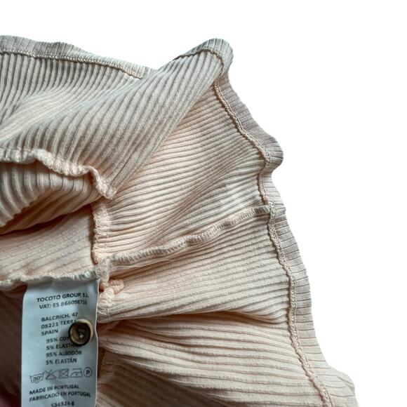 Tocoto Vintage Girls Light Peach Island Tour Ribbed Cotton Sundress size 2 - Picture 8 of 8